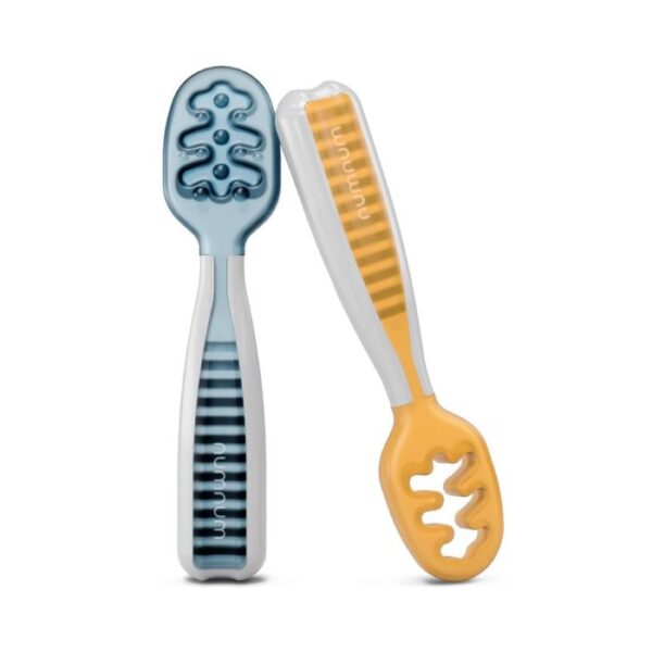 NumNum Baby Essentials Pre-Spoon, Pack Blue/Orange